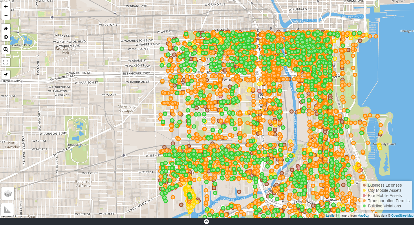 Map Key provides a legend to show the color-coding for data